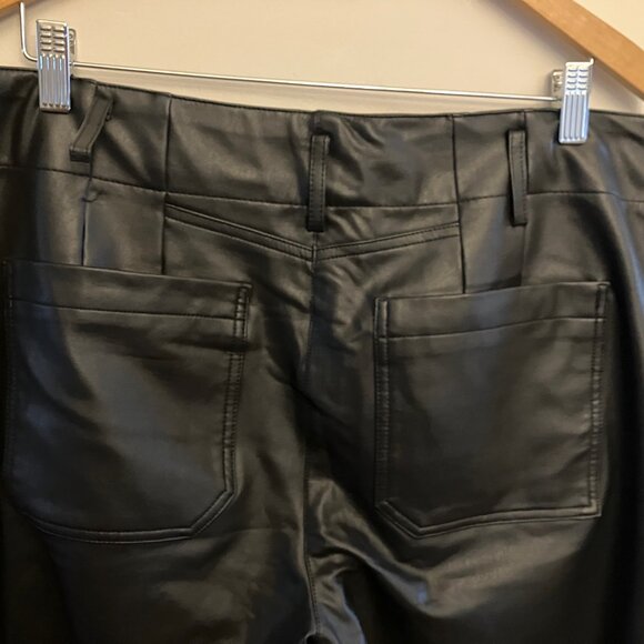 Maeve Black Leather Pants NWT FLAW - Picture 8 of 11